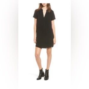 Lush XS black crepe v-neck dress